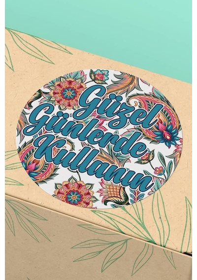 Çiçekli Güzel Günlerde Kullanın Sticker 3x3cm St2168 Çok Renkli