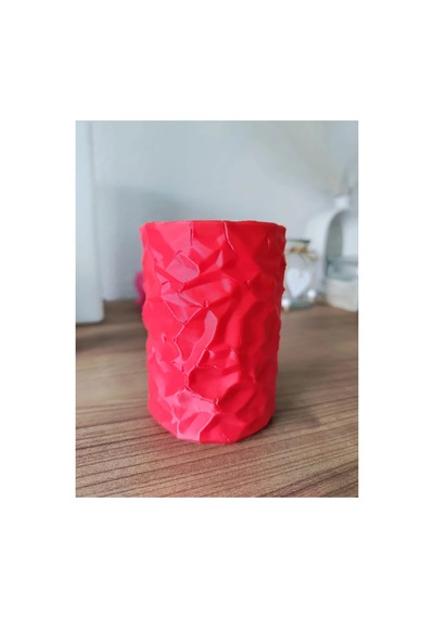 Alvera Buruşuk Kağıt Görünümlü Kalemlik Modern Masaüstü Organizer Dokulu Kalem Tutucu 10 Cm - Karışık