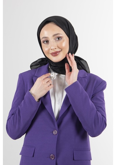 Latte Brisa Vual Eşarp /1196 - Siyah