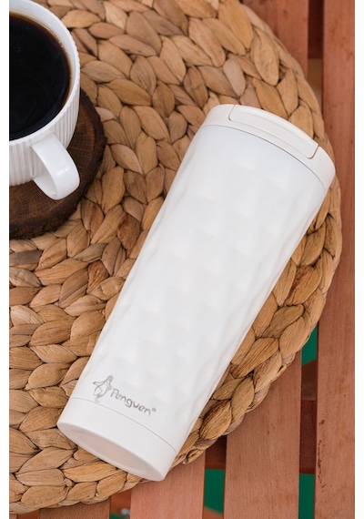 Penguen-3025 Krem Mug Termos 500ml Mavi