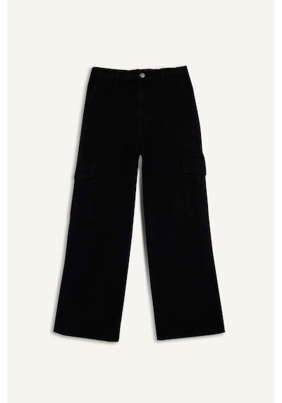 Defacto Wide Leg Kargo Geniş Paça Antrasit Kız Çocuk Jean Pantolon E5880a8/nm36 Antrasit