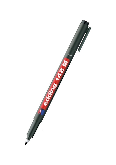 Edding E-142 M Çok Amaçlı Siyah Asetat Kalemi Siyah