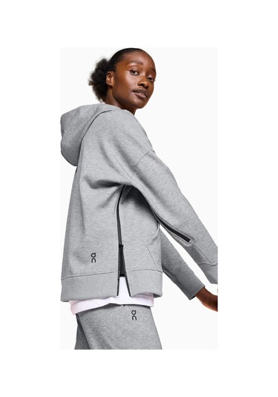 On Relaxed Hoodie Lumos Kadın Kapüşonlu Sweatshirt Gri