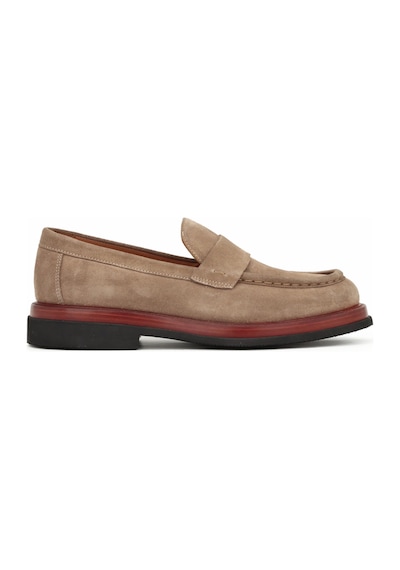 Tuna Hakiki Süet Deri Bej Loafer Erkek Ayakkabı 39-44 No - 3524 Bej