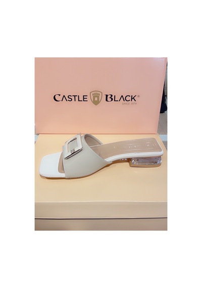 Arme Cıty Castle & Black Ac35828 Kısa Topuk Önü Taşlı Rahat Şık Terlik Bej