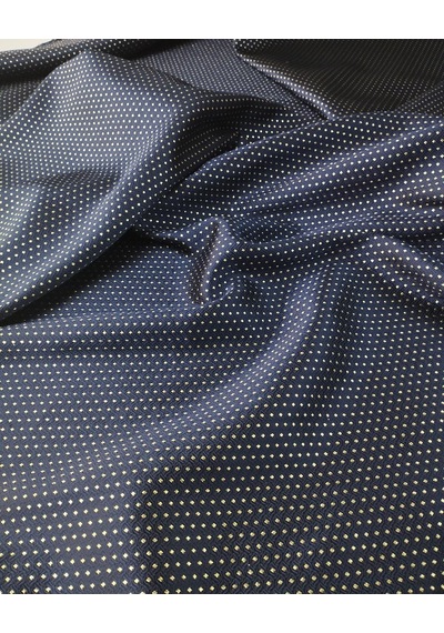 Lacivert Dore Renklerde Brokar Kumaş En: 160 Cm-10456 Lacivert