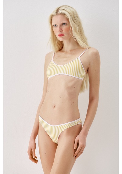 Sagaza Studio Ss6053 Çizgili Bikini Set Sarı