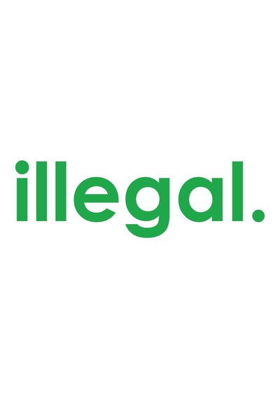 İllegal Araba Sticker 17x17 Cm Yeşil