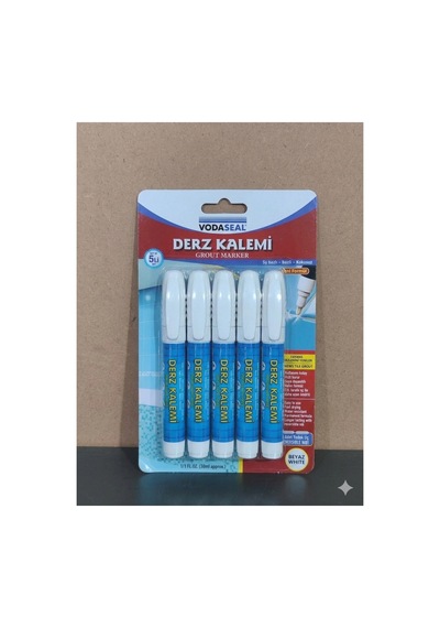Toplam 5 Adet Fayans Mermer Derz Dolgusu Boyası Kalemi Beyaz Hızlı Kuruyan Su Bazlı Kokusuz Yenileme