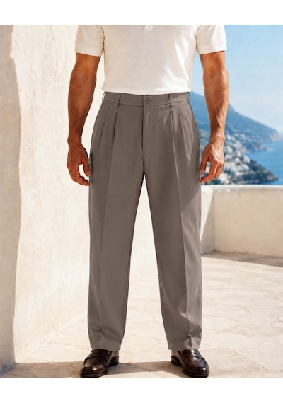 Danger Erkek Baggy Fit Pileli Kumaş Pantolon Vizon 0172dngr VİZON