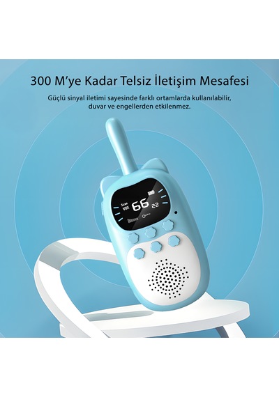 İdragon Km-10 Çocuk Telsizi Bas-konuş Walkie Talkie , Kolay Kullanım, Uzun Menzil 2 Adet