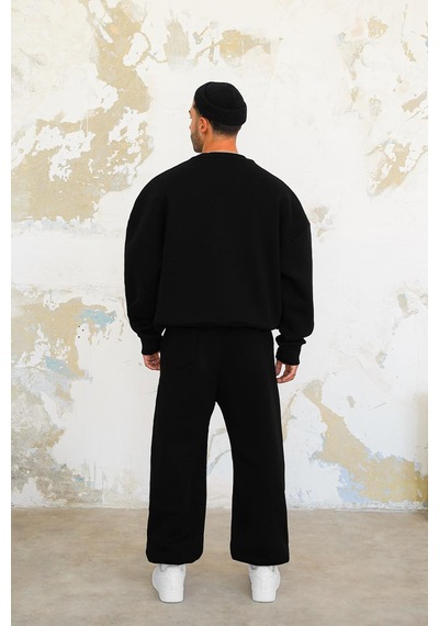 Siyah Cozy Basic Oversize Sweat Siyah