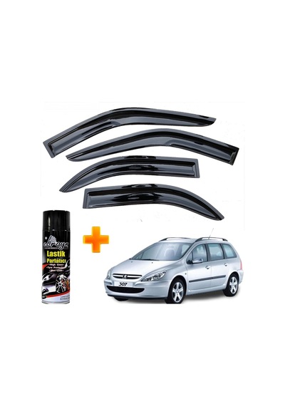 Peugeot 307 Mügen Cam Rüzgarlığı Sw Tüm Kasalara Uyumlu 4 Lü Takım +500ml Lastik Parlatıcı