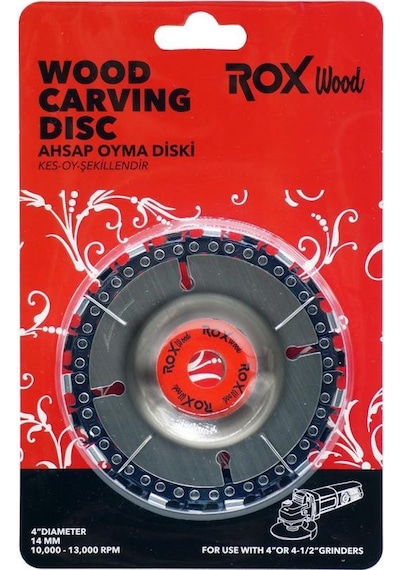 Rox Wood Carving Disc Ahşap Işleme Oyma Diski 102 Mm 22 Diş