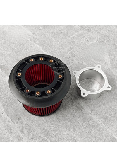 Apexi Universal Performans Ve Ses Arttırıcı Aparatlı Açık Hava Filtresi Seti +6 Hp Dual Funnel Kırmızı 76 Mm