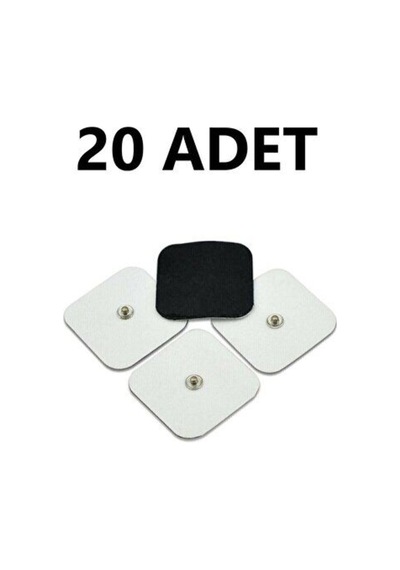 Kas Geliştirici 20 Adet Çıt Çıtlı 5x5 Tens Elektrodu 4'lü 5 Paket Beyaz