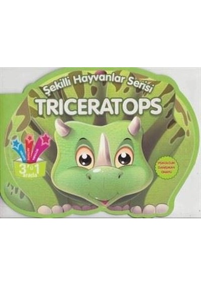 Triceratops Şekilli Hayvanlar Serisi- Parıltı Yayınları