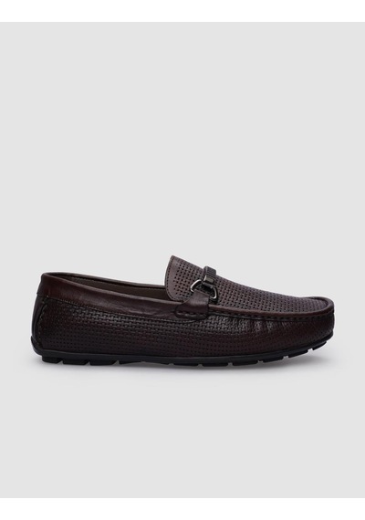 Cabani Parga %100 Hakiki Deri Kahverengi Tokalı Erkek Loafer