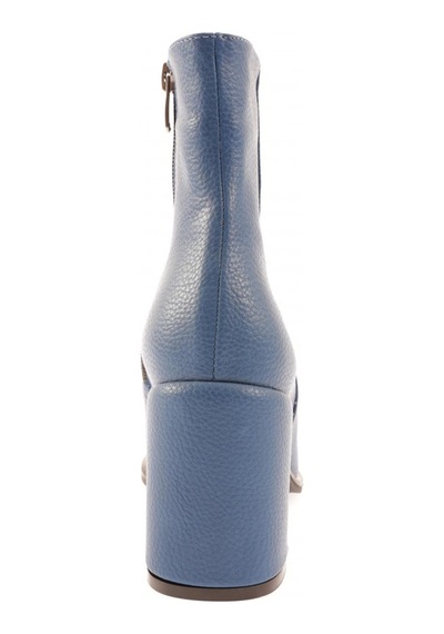 Dgn 4054 Yuvarlak Burun Topuklu Kadin Bot 4054-2174-R13365 Mavi