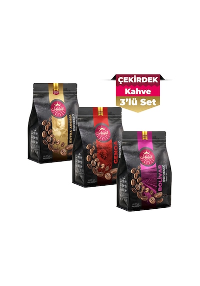 Anisah Bolivar Genoa ve Extra Aroma Espresso Çekirdek Kahve 3 x 1 KG