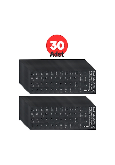 Mn6 Mtrq Türkçe Q Klavye Sticker/silinmez-laptop Pc Uymlu/türkçe Q Sticker-30 Adet