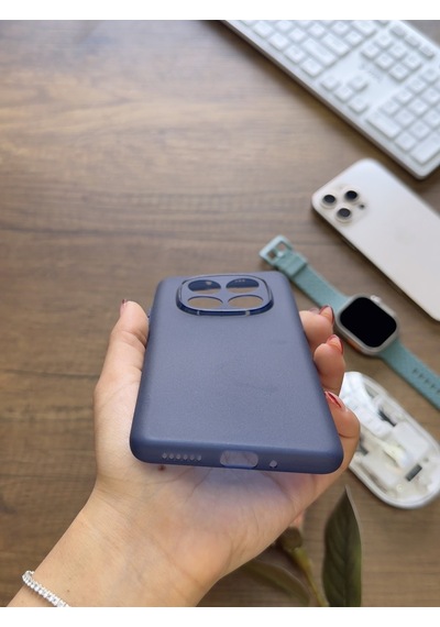 Redmi Note 14 Pro 4g Uyumlu Süper İnce Mat Ultra Thin Silikon Kılıf Lacivert