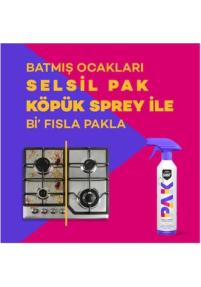 Selsil Pak Mucize Köpük Temizleyici Sprey 500 Ml X 2 Adet