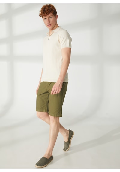 Fred Mello Polo Yaka Slim Fit Taş Erkek Kazak Fm23s07mastone