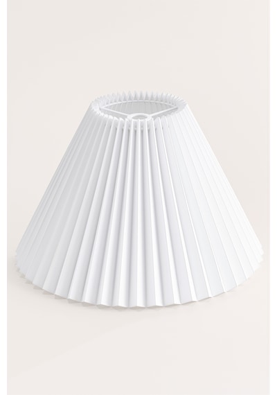 Kırma Lambader Başlığı Pileli Umbrella Kumaş Başlık Çap 36 Cm Lam11 Beyaz