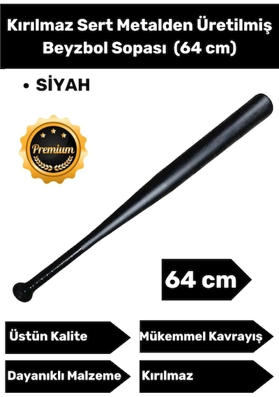 Premium Özel Seri Kırılmaz Dayanıklı Kaliteli Metal Baseboll Beyzbol Sopası 64 Cm Çok Renkli