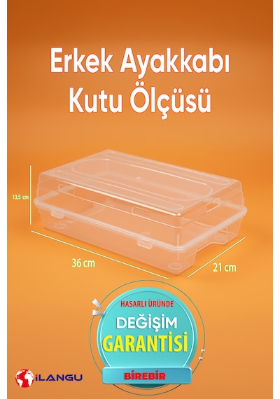 10 Adet Şeffaf Erkek Ayakkabı Saklama Kutusu-hava Kanallı-ayakkabı Düzenleyici Şeffaf