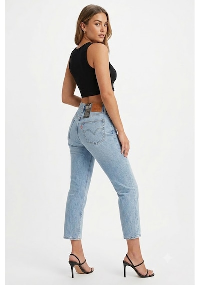 Levi's 501 Original Crop Kadın Jean Pantolon - 0000 Buz Mavisi