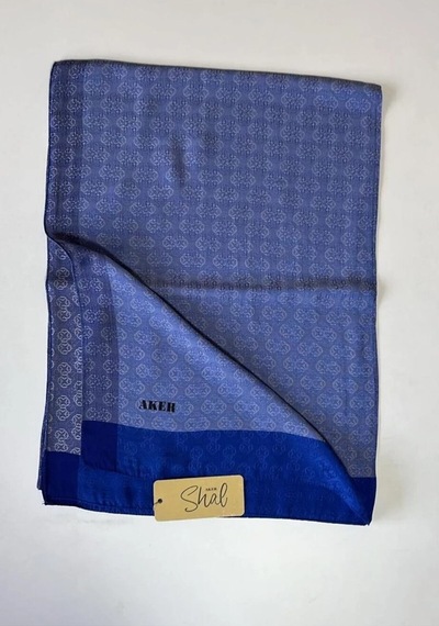 Aker 75x190 Cm Monogram Jakar Şal-922 Mavi-922 Mavi-922