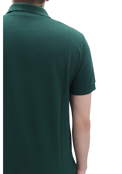 Santa Dmctekstil Erkek Dior Düz Spor Kesim Dar Kalıp Cepsiz Polo Yaka T-shirt Haki