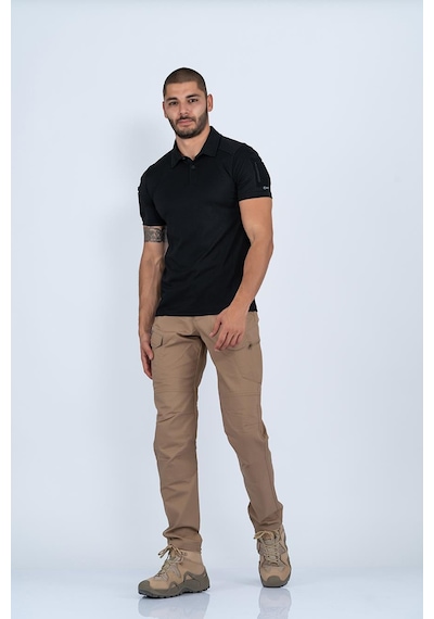 Bikatex Tactical Taktik Tişört Lacost Polo Gömlek Yaka T-shırt Outdoor Tişört - 802 Siyah