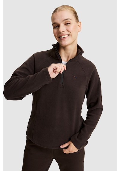 U.S. Polo Assn. Kadın Koyu Kahverengi Yarım Fermuarlı Sweatshirt 50329013-vr084