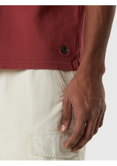 North Sails Baskılı Kısa Kollu Erkek Polo Yaka T-shirt-33370 Bordo