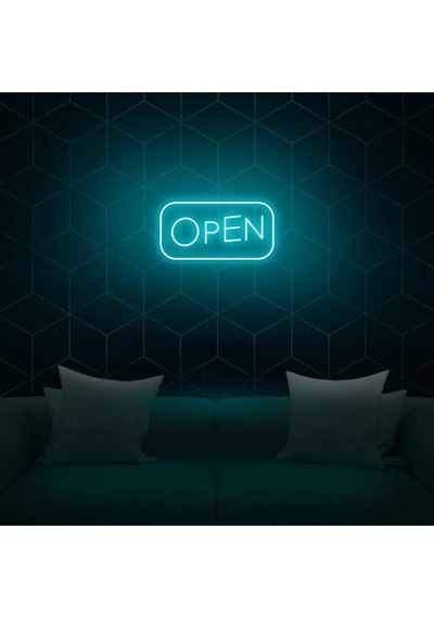 Open Yazılı Neon Tabela Kırmızı