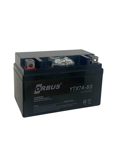 Orbus 12v 7 Ah Motosiklet Aküsü (150*87*93) (ytx7a-bs) (ters) (sm