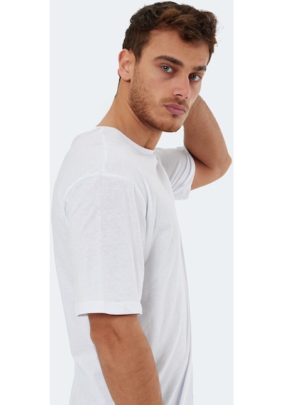 Slazenger KAISER IN Oversize Erkek Oversıze Beyaz Tişört