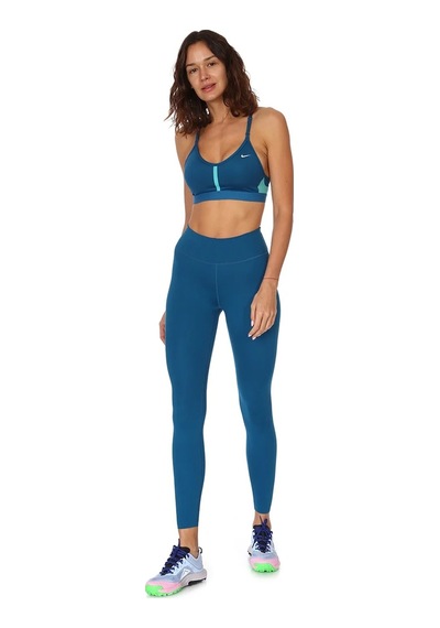 Nike One Luxe Leggings Tigh Fit Lazer Kesim Soft Yumuşak Toparlayıcı Tayt Petrol Mavisi