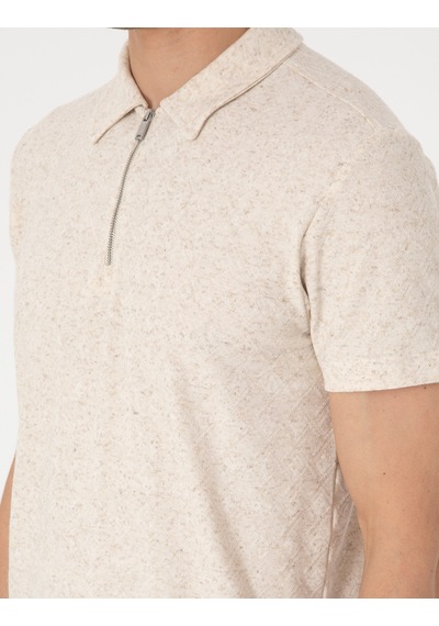 Pierre Cardin Erkek Bej Tişört 50303869-vr011 Bej