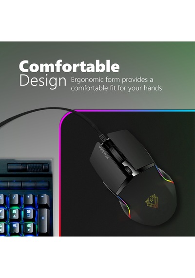 Vertux Argon Kablolu Optik Oyuncu Mouse