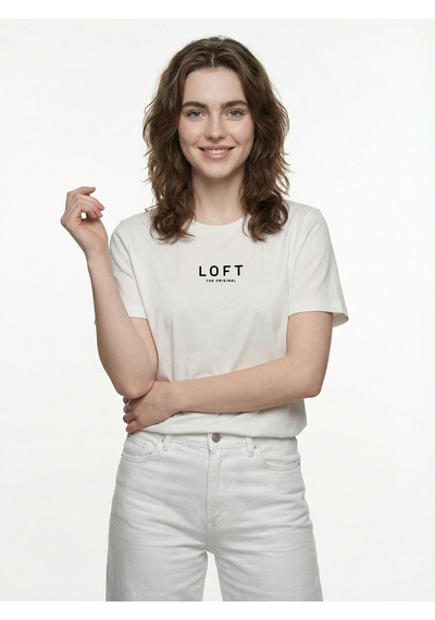LOFT Regular Fit Kadın Tshirt K.kol Lf2042216 Q1.v1 Beyaz