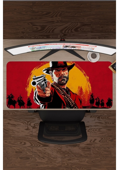 Red Dead Redemption 2 Dikişli Kauçuk Oyuncu Mousepad V2 - 90x40 Xxl Gaming Mouse Pad