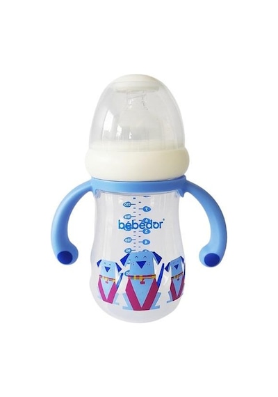 Bebedor Geniş Ağızlı Kulplu Pp Biberon 240 ML 99322 Çok Renkli