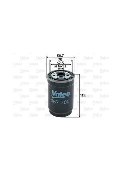 VALEO 587700 Yakıt Filtresi (Mazot) Renault Rapid 1.6D-Opelcorsa-B 1.7D