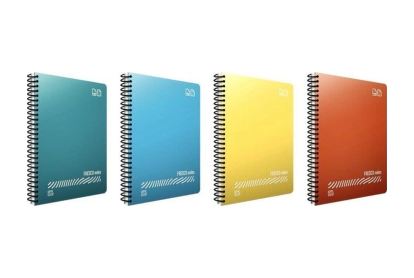 Fresco Spiralli Pp Kapak A5 72 Yaprak Defter Seti - 2 Kareli, 2 Çizgili 4'lü