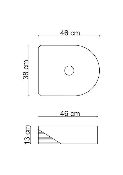 Eh-5110c Tezgah Üstü Lavabo Mat Bronz Bordo
