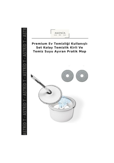 Premium Ev Temizliği Kullanışlı Set Kolay Temizlik Kirli Ve Temiz Suyu Ayıran Pratik Mop
